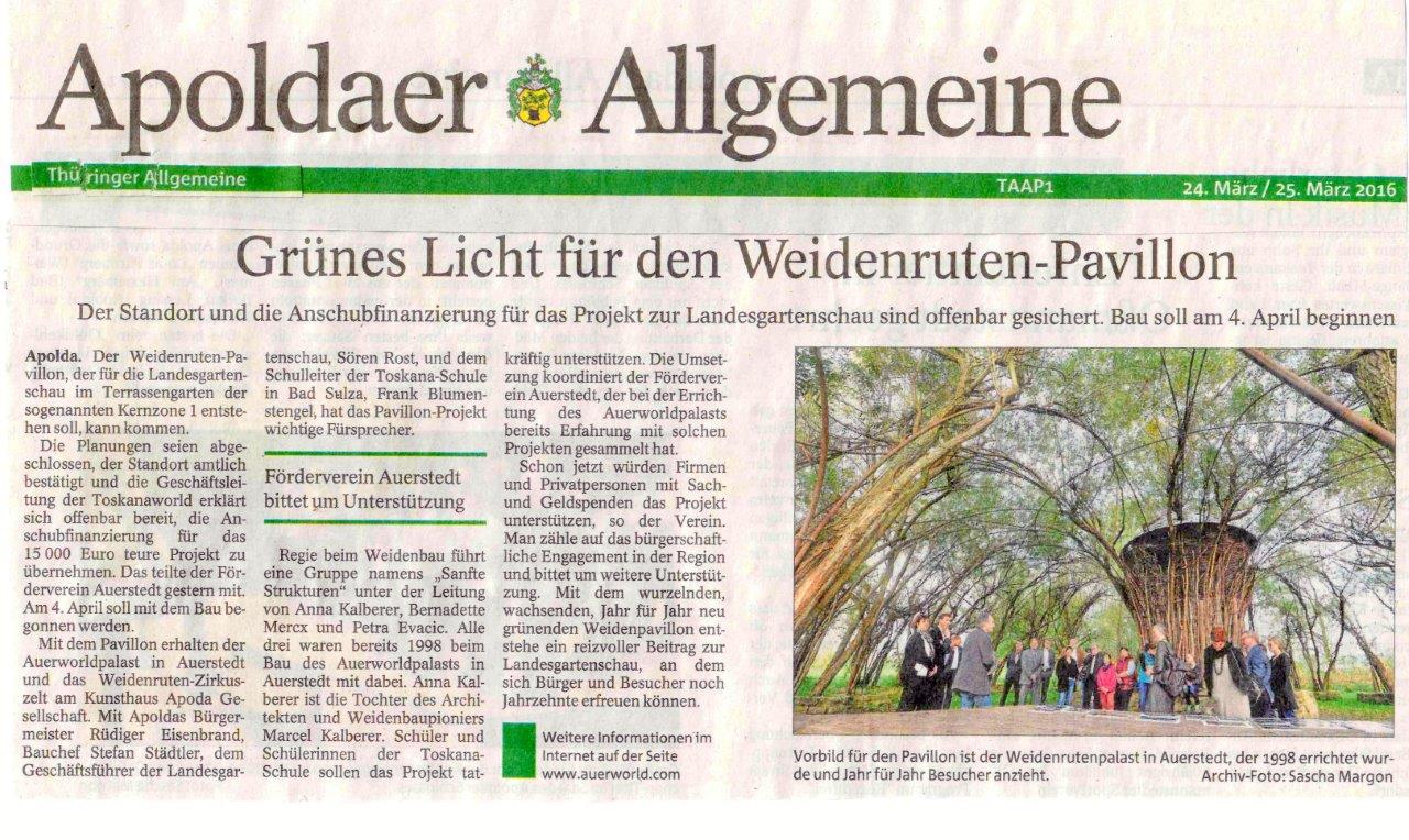 Apoldaer Allgemeine 24.03.2016